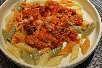 Макароны с тунцом
