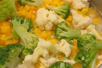 Курица с овощами по-деревенски
